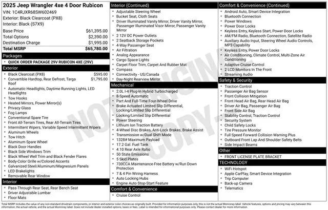 2025 Jeep Wrangler 4xe Rubicon 4xe