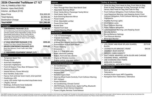 2026 Chevrolet TrailBlazer AWD LT