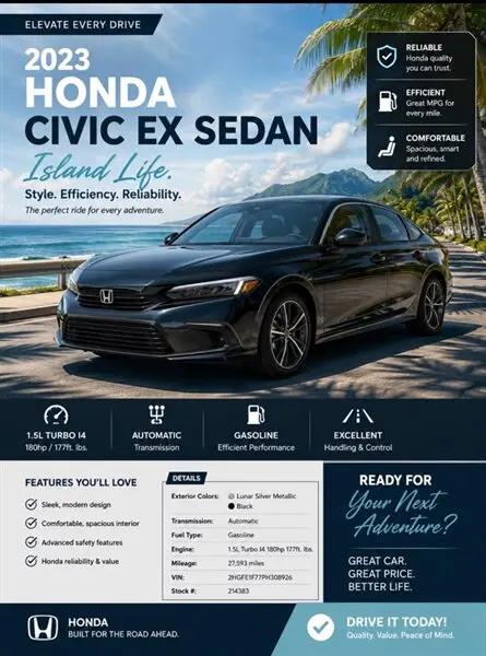 2023 Honda Civic EX for sale in Honolulu, HI