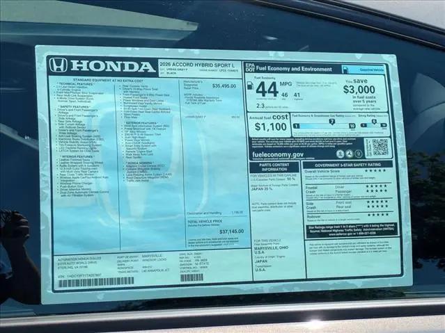 2026 Honda Accord Sedan Sport-L