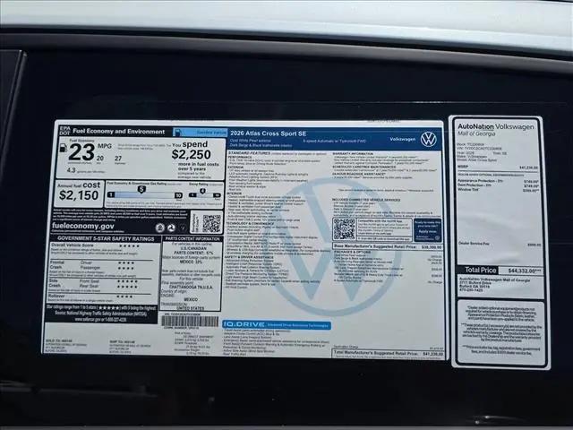 2026 Volkswagen Atlas Cross Sport SE