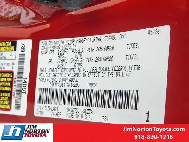 2026 Toyota Tundra Platinum CrewMax 5.5' Bed