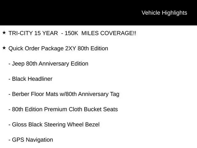 2021 Jeep Renegade 80th Anniversary 4x4
