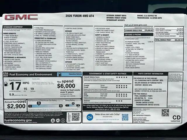 2026 GMC Yukon 4WD AT4