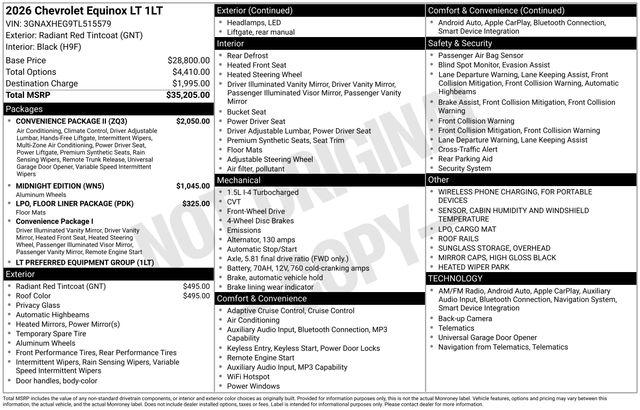2026 Chevrolet Equinox FWD LT