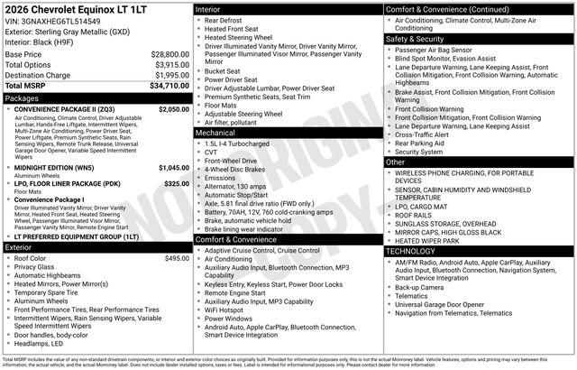 2026 Chevrolet Equinox FWD LT