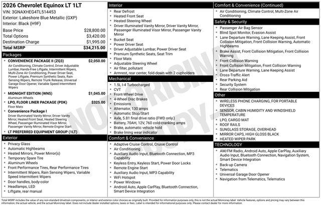 2026 Chevrolet Equinox FWD LT