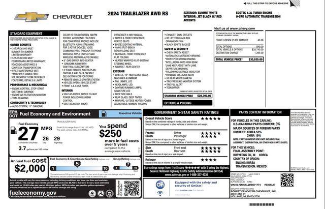 2024 Chevrolet TrailBlazer AWD RS