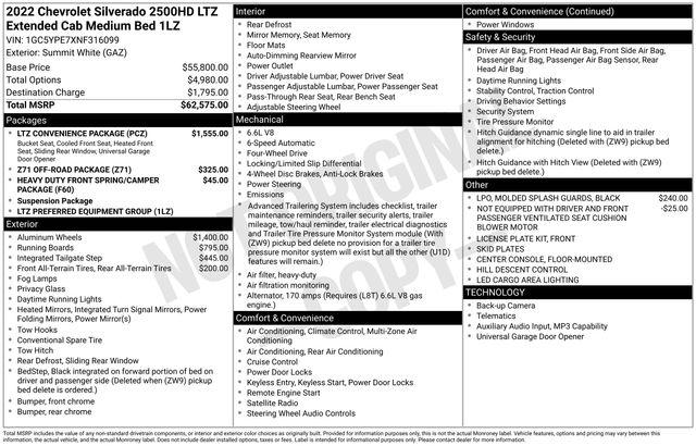 2022 Chevrolet Silverado 2500HD 4WD Double Cab Standard Bed LTZ