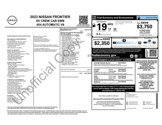 2023 Nissan Frontier Crew Cab SV 4x4