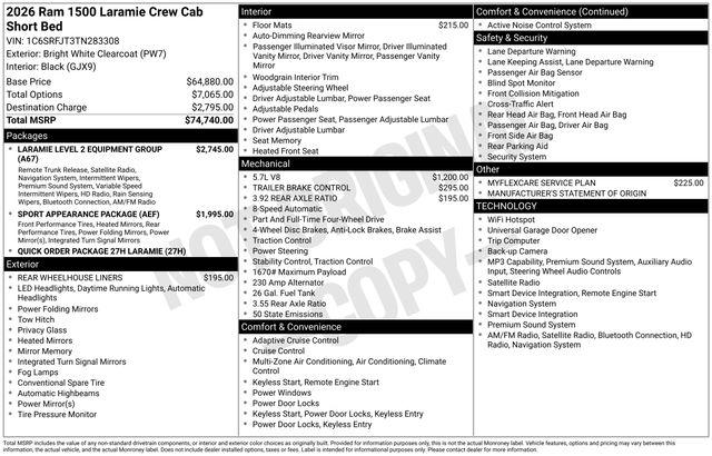 2026 Ram 1500 Laramie Crew Cab 4x4 57 Box