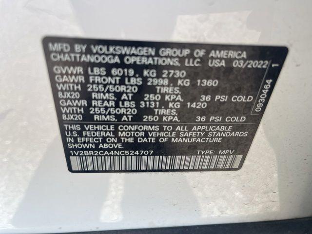 2022 Volkswagen Atlas 3.6L V6 SEL