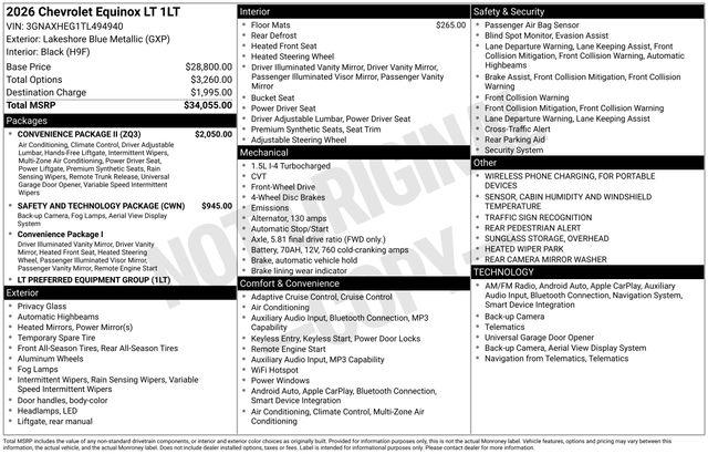 2026 Chevrolet Equinox FWD LT
