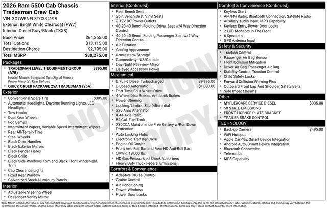 2026 Ram 5500 Tradesman/Big Horn