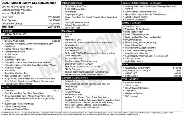 2025 Hyundai Elantra SEL Convenience