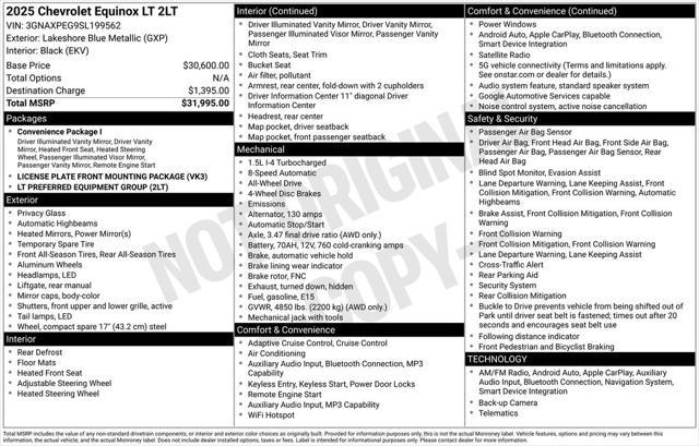 2025 Chevrolet Equinox AWD LT