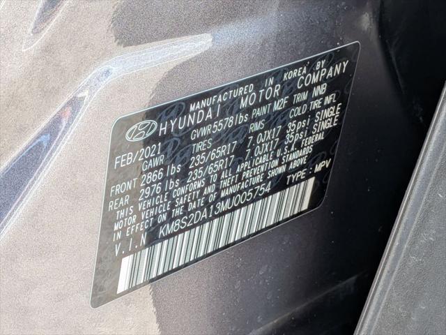 2021 Hyundai Santa Fe Hybrid Blue