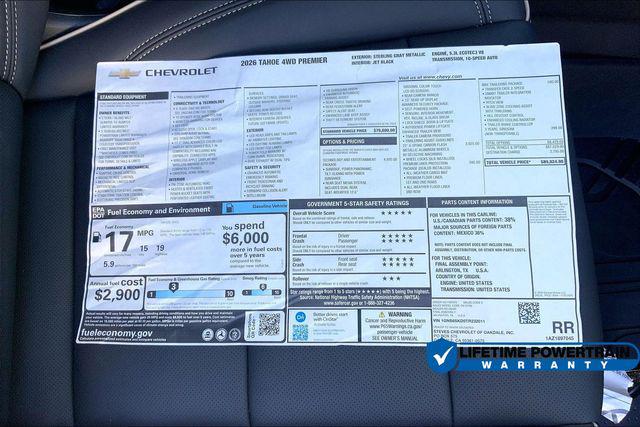 2026 Chevrolet Tahoe 4WD Premier