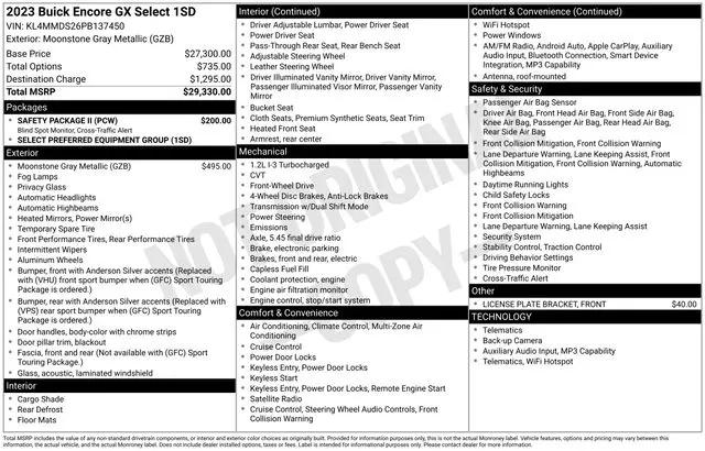 2023 Buick Encore GX Select FWD