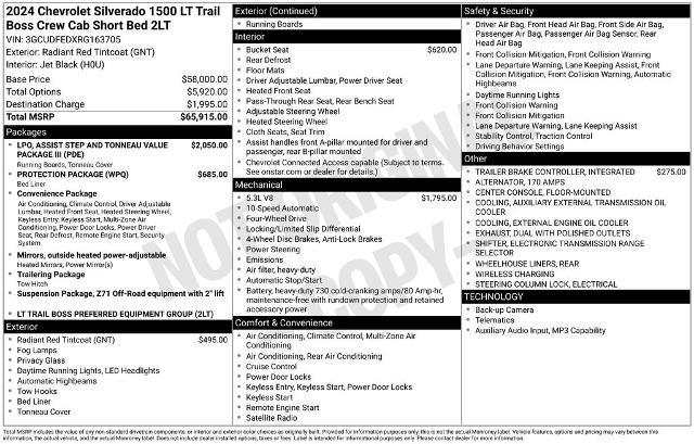 2024 Chevrolet Silverado 1500 4WD Crew Cab Short Bed LT Trail Boss
