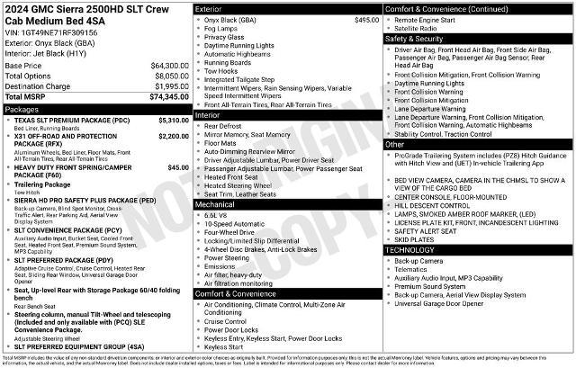 2024 GMC Sierra 2500HD 4WD Crew Cab Standard Bed SLT