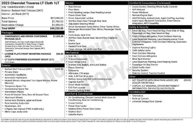 2023 Chevrolet Traverse FWD LT Cloth