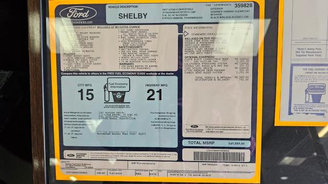 2007 Ford 500 Shelby GT500