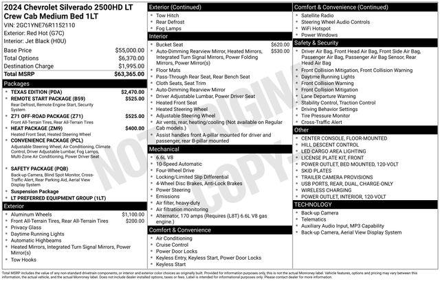 2024 Chevrolet Silverado 2500HD 4WD Crew Cab Standard Bed LT