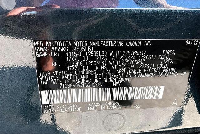 2012 Toyota RAV4 Base