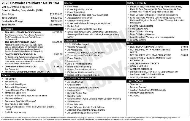 2023 Chevrolet TrailBlazer AWD ACTIV
