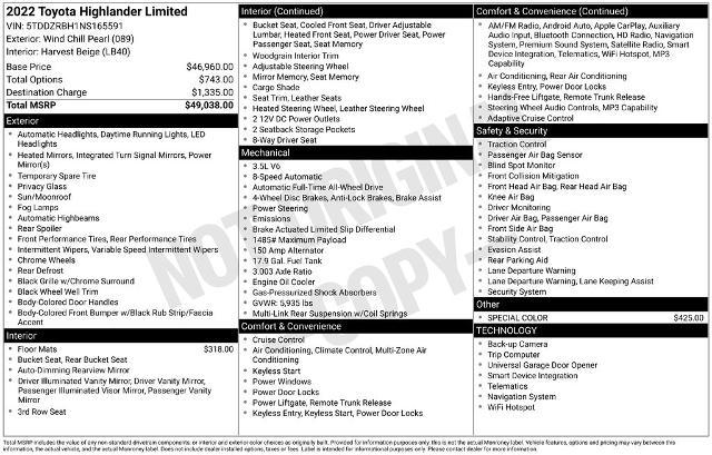 2022 Toyota Highlander Limited