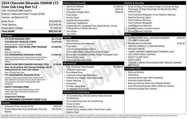 2024 Chevrolet Silverado 3500HD 4WD Crew Cab Long Bed LTZ