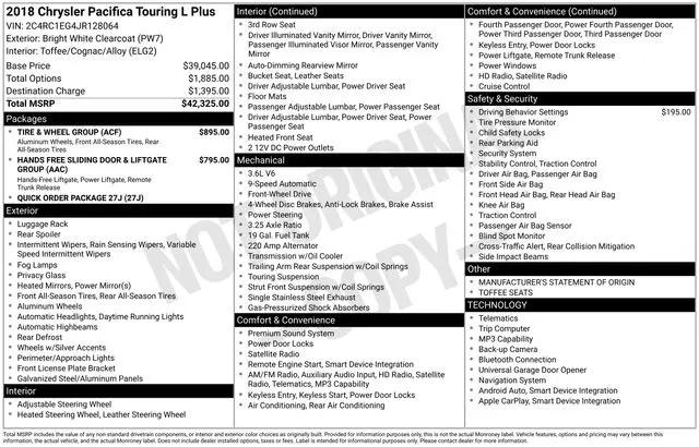 2018 Chrysler Pacifica Touring L Plus