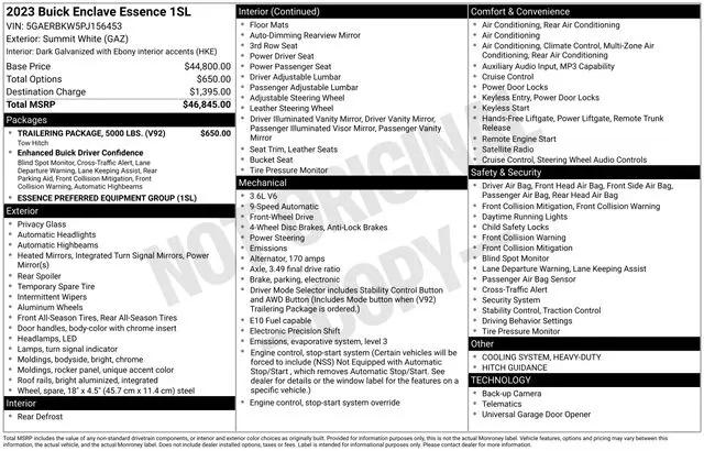 2023 Buick Enclave Essence FWD