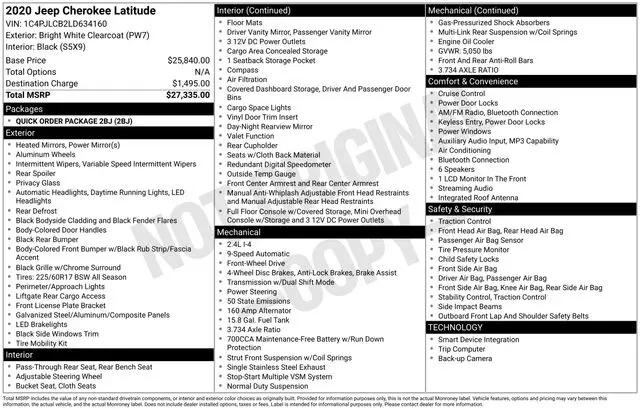 2020 Jeep Cherokee Latitude FWD