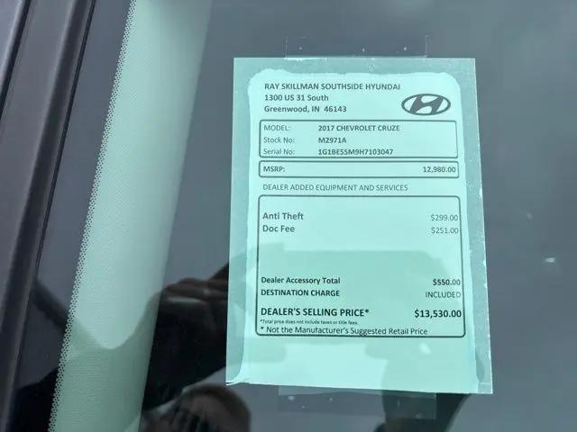 2017 Chevrolet Cruze LT Auto