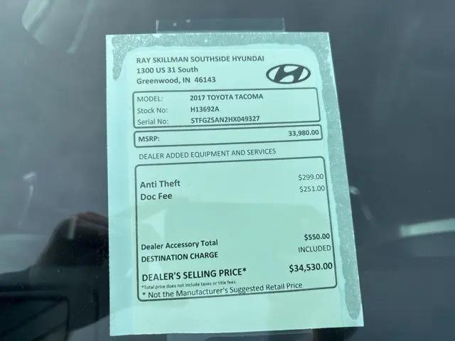 2017 Toyota Tacoma Limited