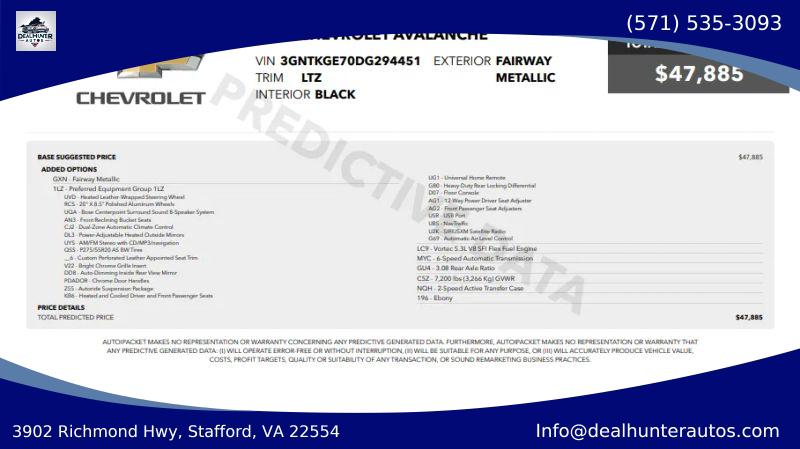 2013 Chevrolet Avalanche LTZ for sale in Stafford, VA