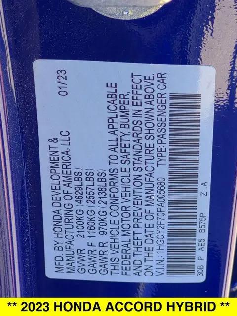 2023 Honda Accord Hybrid Sport-L