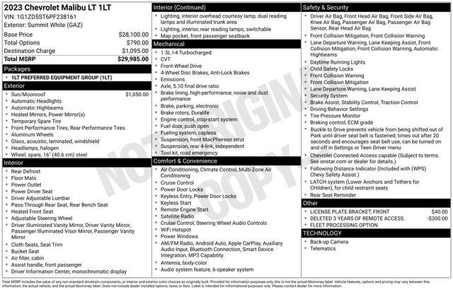 Used 2023 Chevrolet Malibu FWD 1LT For Sale in Olive Branch, MS