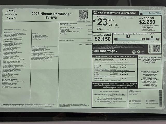 2026 Nissan Pathfinder SV