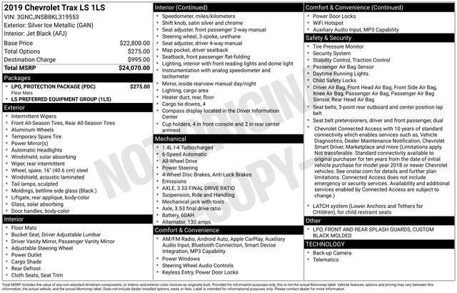 2019 Chevrolet Trax LS