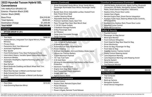 2023 Hyundai Tucson Hybrid SEL Convenience