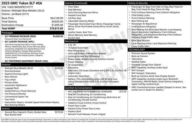 2023 GMC Yukon 2WD SLT