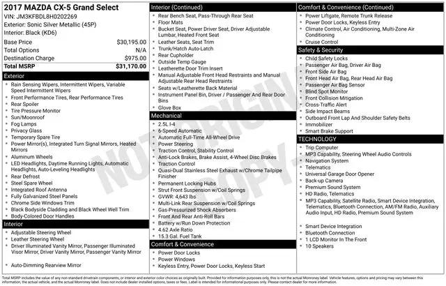2017 Mazda CX-5 Grand Select
