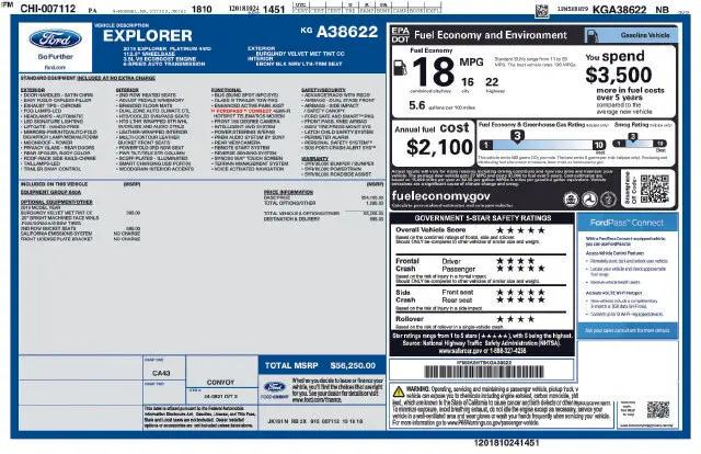 2019 Ford Explorer Platinum