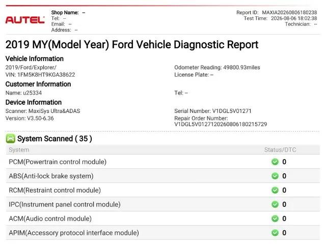 2019 Ford Explorer Platinum