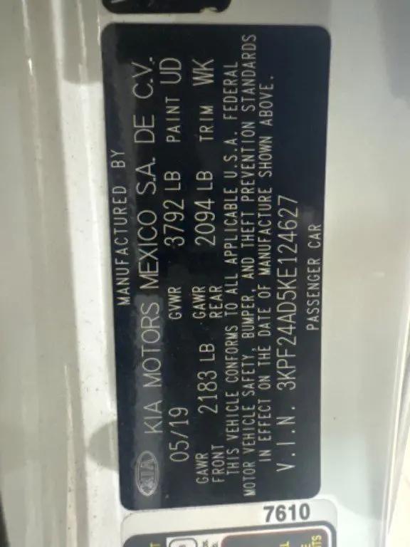 2019 Kia Forte LXS