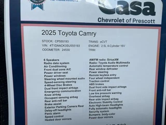 2025 Toyota Camry XSE