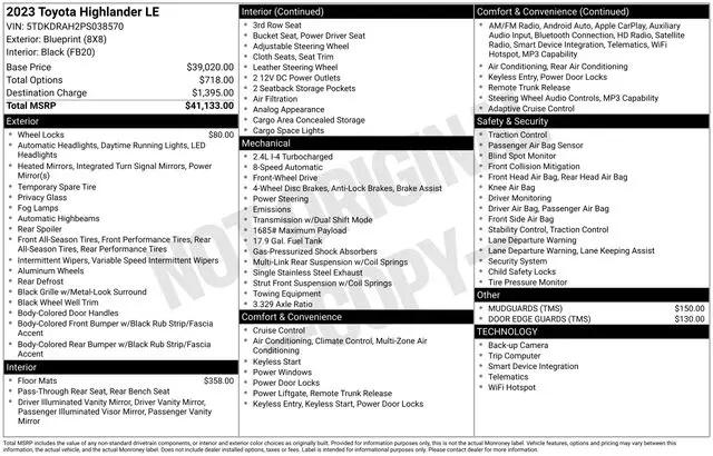 2023 Toyota Highlander LE
